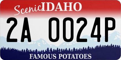 ID license plate 2A0024P