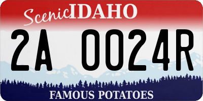 ID license plate 2A0024R