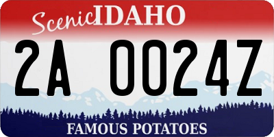 ID license plate 2A0024Z
