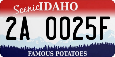ID license plate 2A0025F