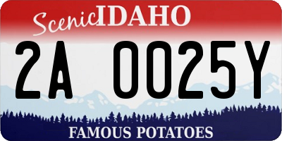 ID license plate 2A0025Y