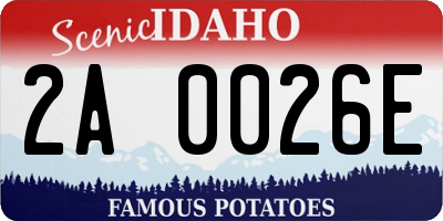 ID license plate 2A0026E