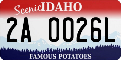 ID license plate 2A0026L