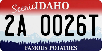 ID license plate 2A0026T