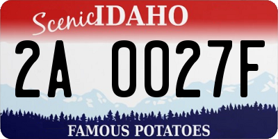 ID license plate 2A0027F
