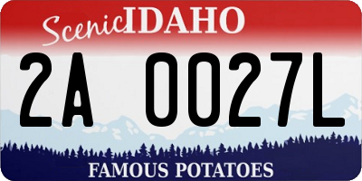 ID license plate 2A0027L