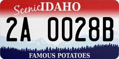 ID license plate 2A0028B