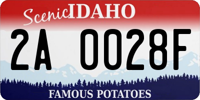 ID license plate 2A0028F