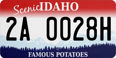 ID license plate 2A0028H