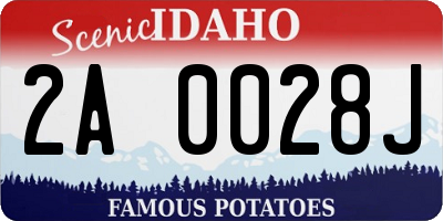ID license plate 2A0028J