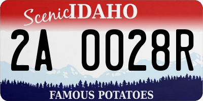 ID license plate 2A0028R