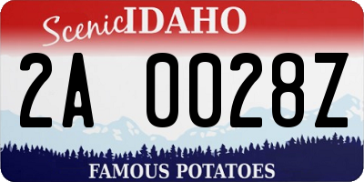 ID license plate 2A0028Z