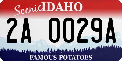ID license plate 2A0029A