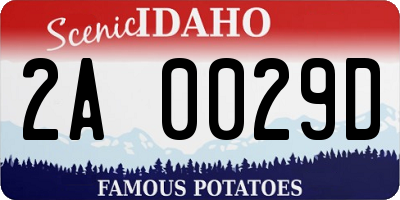 ID license plate 2A0029D