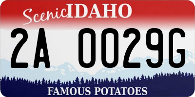 ID license plate 2A0029G