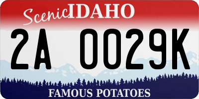 ID license plate 2A0029K