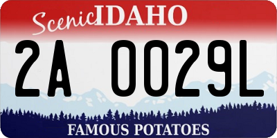 ID license plate 2A0029L
