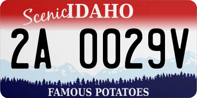 ID license plate 2A0029V