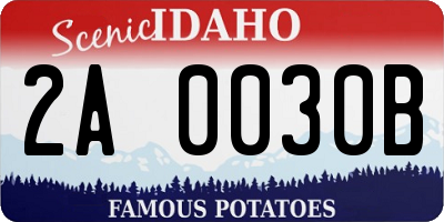 ID license plate 2A0030B