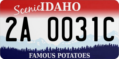 ID license plate 2A0031C