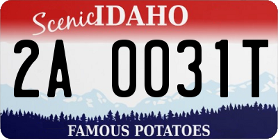 ID license plate 2A0031T
