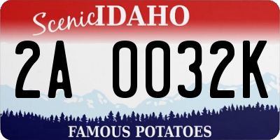 ID license plate 2A0032K