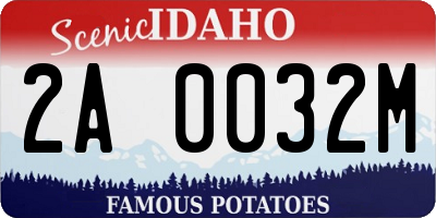 ID license plate 2A0032M