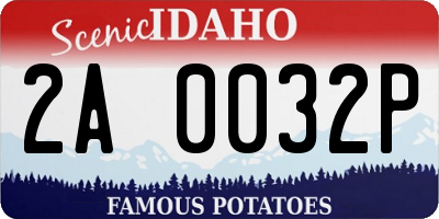 ID license plate 2A0032P