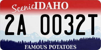 ID license plate 2A0032T