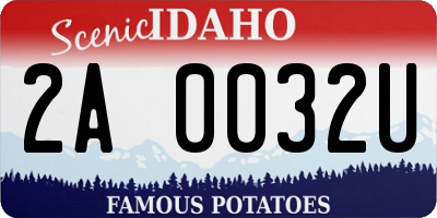 ID license plate 2A0032U