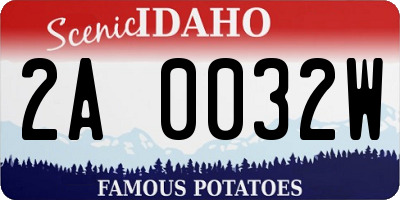 ID license plate 2A0032W