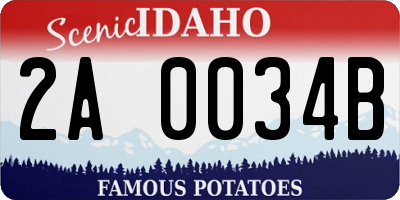 ID license plate 2A0034B