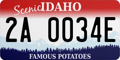 ID license plate 2A0034E