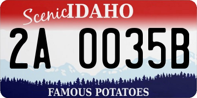 ID license plate 2A0035B