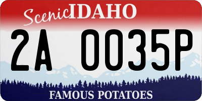 ID license plate 2A0035P