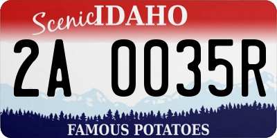 ID license plate 2A0035R