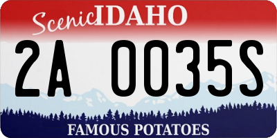 ID license plate 2A0035S