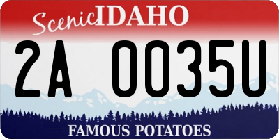 ID license plate 2A0035U