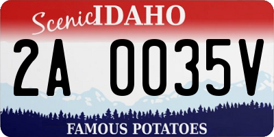 ID license plate 2A0035V