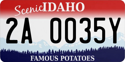 ID license plate 2A0035Y