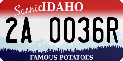 ID license plate 2A0036R