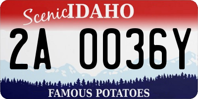ID license plate 2A0036Y