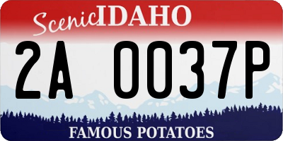 ID license plate 2A0037P