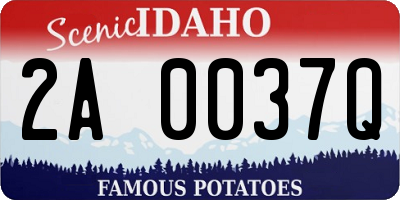 ID license plate 2A0037Q