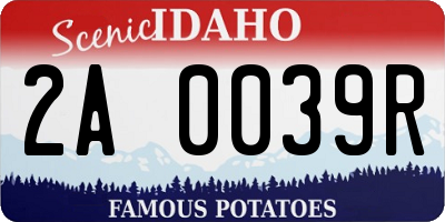 ID license plate 2A0039R