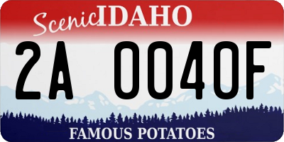 ID license plate 2A0040F