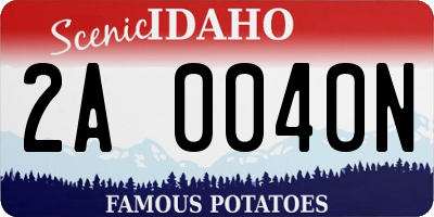 ID license plate 2A0040N