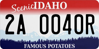 ID license plate 2A0040R
