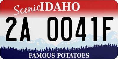 ID license plate 2A0041F