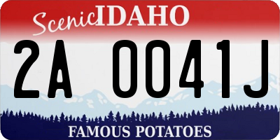 ID license plate 2A0041J